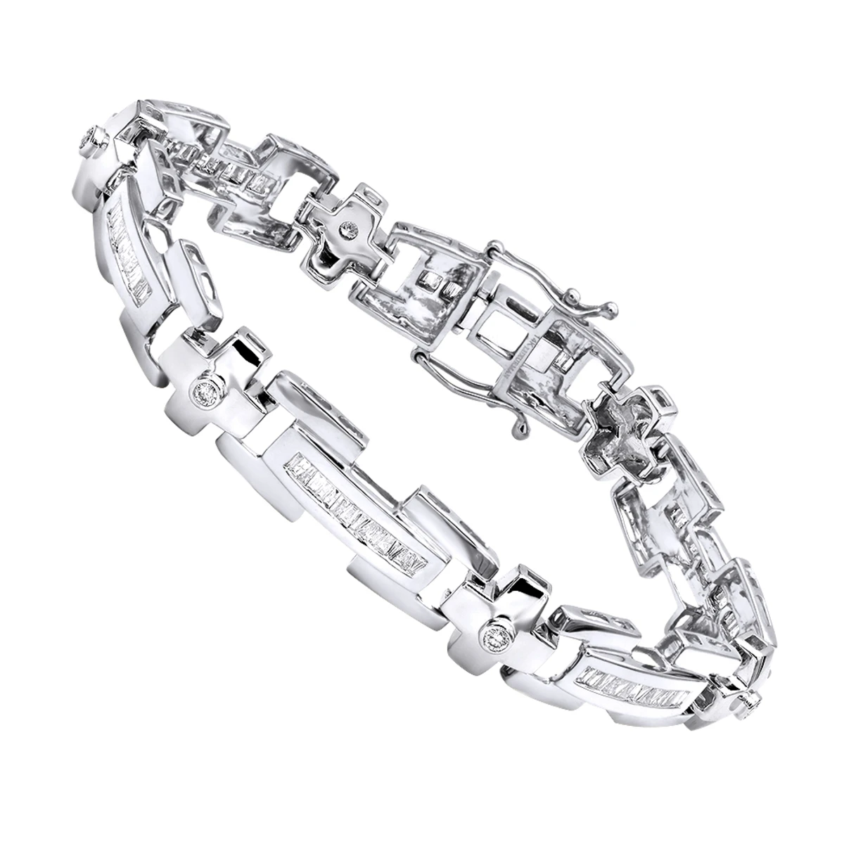 14K Yellow Gold Diamond Men's Bracelet 1.95ct 2 14K Yellow Gold Diamond Men's Bracelet 1.95ct - Image 2