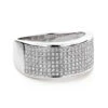 Wide Diamond Wedding Band In Sterling Silver 0.32ct Ladies Men's