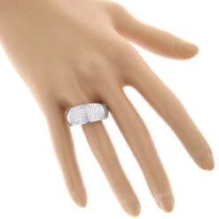 Wide Princess Cut Diamond Wedding Band 1.96ct 14K White Gold 10 Wide Princess Cut Diamond Wedding Band 1.96ct 14K White Gold -Urban Jewels Shop wide princess cut diamond wedding band 196ct 14k p 40587 bodwh