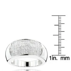 Wide Princess Cut Diamond Wedding Band 1.96ct 14K White Gold 11 Wide Princess Cut Diamond Wedding Band 1.96ct 14K White Gold -Urban Jewels Shop wide princess cut diamond wedding band 196ct 14k p 40587 rulerwh