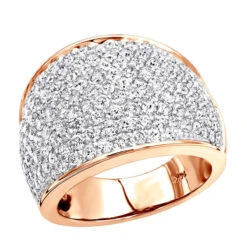 Women's 14K White Gold Pave Diamond Fashion Ring 3.6ct Wedding Band -Urban Jewels Shop womens 14k gold pave diamond fashion ring 36ct wedding band ro