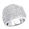 Women's 14K White Gold Pave Diamond Fashion Ring 3.6ct Wedding Band