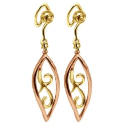 Women's Diamond Leaf Earrings 0.76ct 14K White Gold -Urban Jewels Shop womens diamond leaf earrings 076ct 14k gold back yellow 20221011 20221027