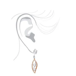 Women's Diamond Leaf Earrings 0.76ct 14K White Gold -Urban Jewels Shop womens diamond leaf earrings 076ct 14k gold body white 20221011 20221027