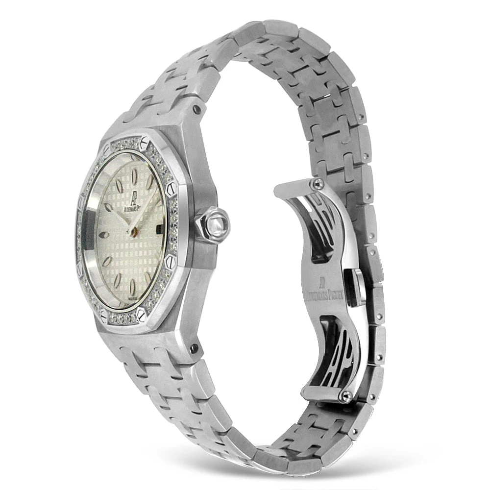 Women's Diamond Watch Audemars Piguet Royal Oak 33mm Silver Tone Dial 2 Women's Diamond Watch Audemars Piguet Royal Oak 33mm Silver Tone Dial - Image 2
