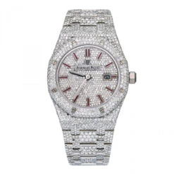 Women's Diamond Watch Audemars Piguet Royal Oak 33mm White Dial W01223