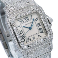 Women's Diamond Watch Cartier Santos De Cartier 29mm White Dial -Urban Jewels Shop womens diamond watch cartier santos de cartier 29 mm white dial w01245 0E8A6826 2048x2048