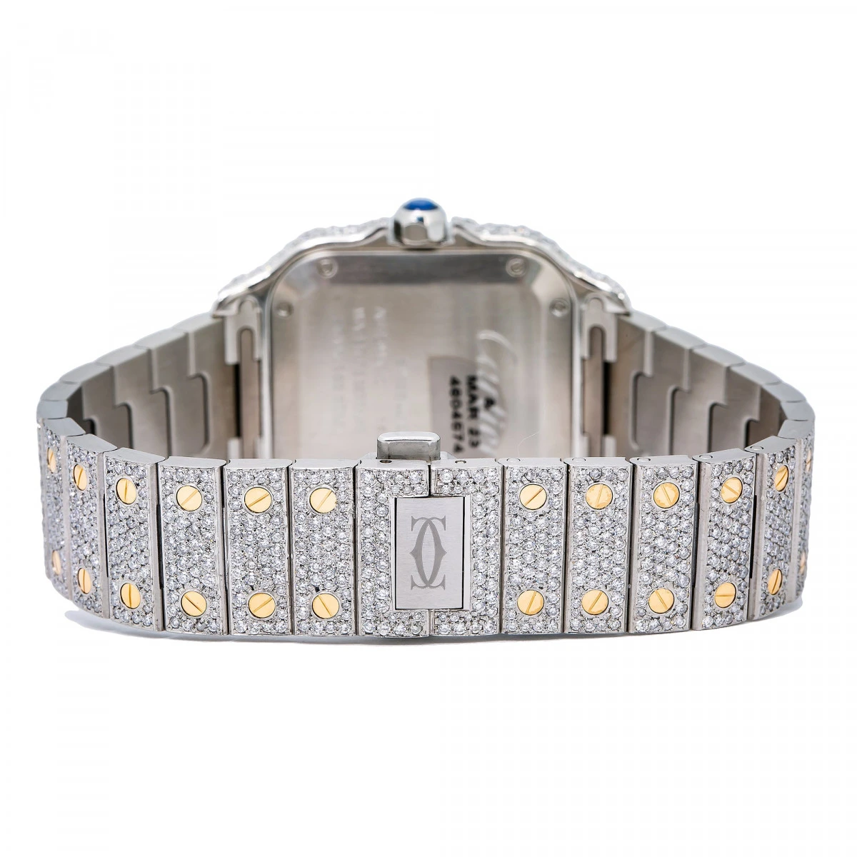 Women's Diamond Watch Cartier Santos De Cartier 35mm Champagne Dial 4 Women's Diamond Watch Cartier Santos De Cartier 35mm Champagne Dial - Image 4