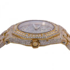 Women's 18K Gold Diamond Watch Audemars Piguet Royal Oak Champagne Dial W00905 6 Women's 18K Gold Diamond Watch Audemars Piguet Royal Oak Champagne Dial W00905 -Urban Jewels Shop womens gold diamond watch audemars piguet royal oak champagne dial w00905 0E8A0400 2048x2048