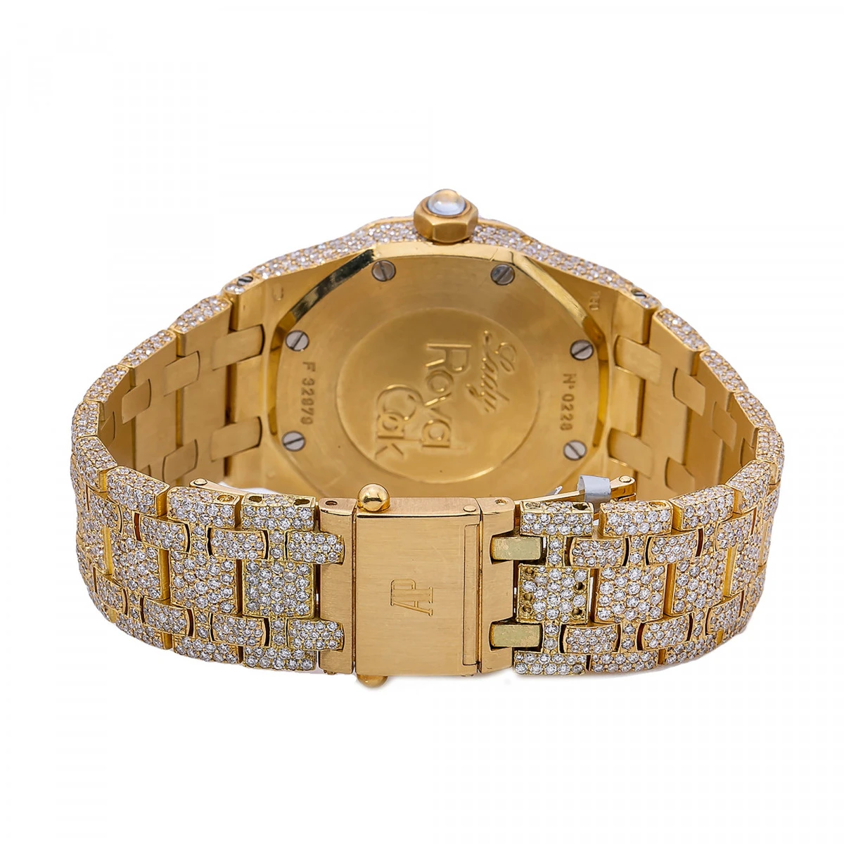 Women's 18K Gold Diamond Watch Audemars Piguet Royal Oak Champagne Dial W00905 4 Women's 18K Gold Diamond Watch Audemars Piguet Royal Oak Champagne Dial W00905 - Image 4