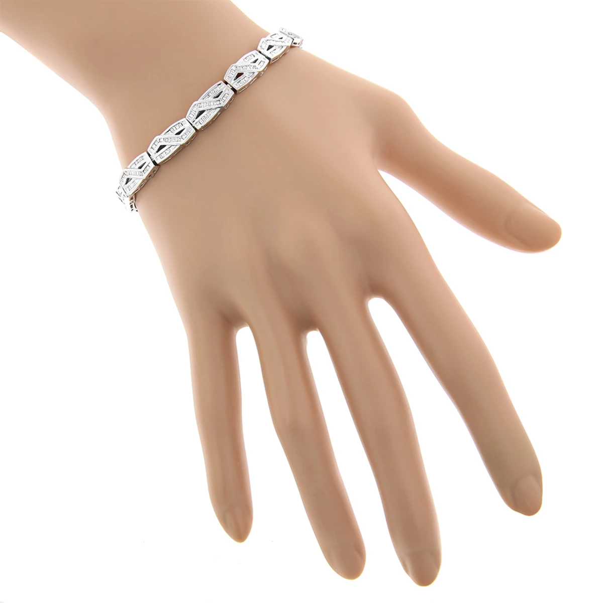 Women's Infinity Baguette Diamond Bracelet 2.84ct 4 Women's Infinity Baguette Diamond Bracelet 2.84ct - Image 4