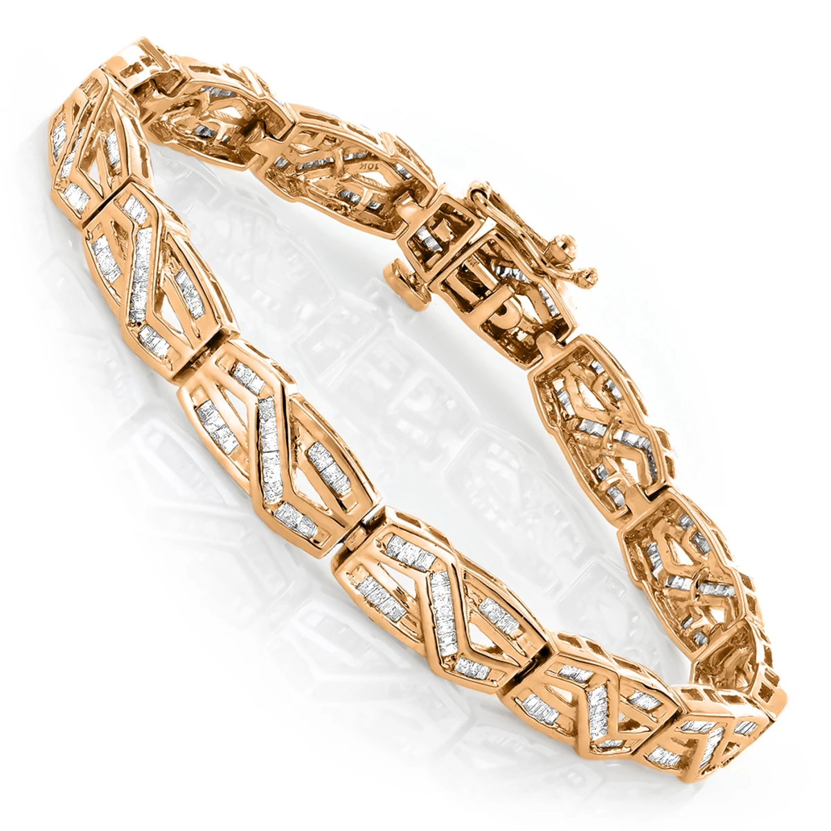 Women's Infinity Baguette Diamond Bracelet 2.84ct 3 Women's Infinity Baguette Diamond Bracelet 2.84ct - Image 3