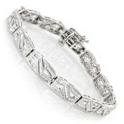 Women's Infinity Baguette Diamond Bracelet 2.84ct