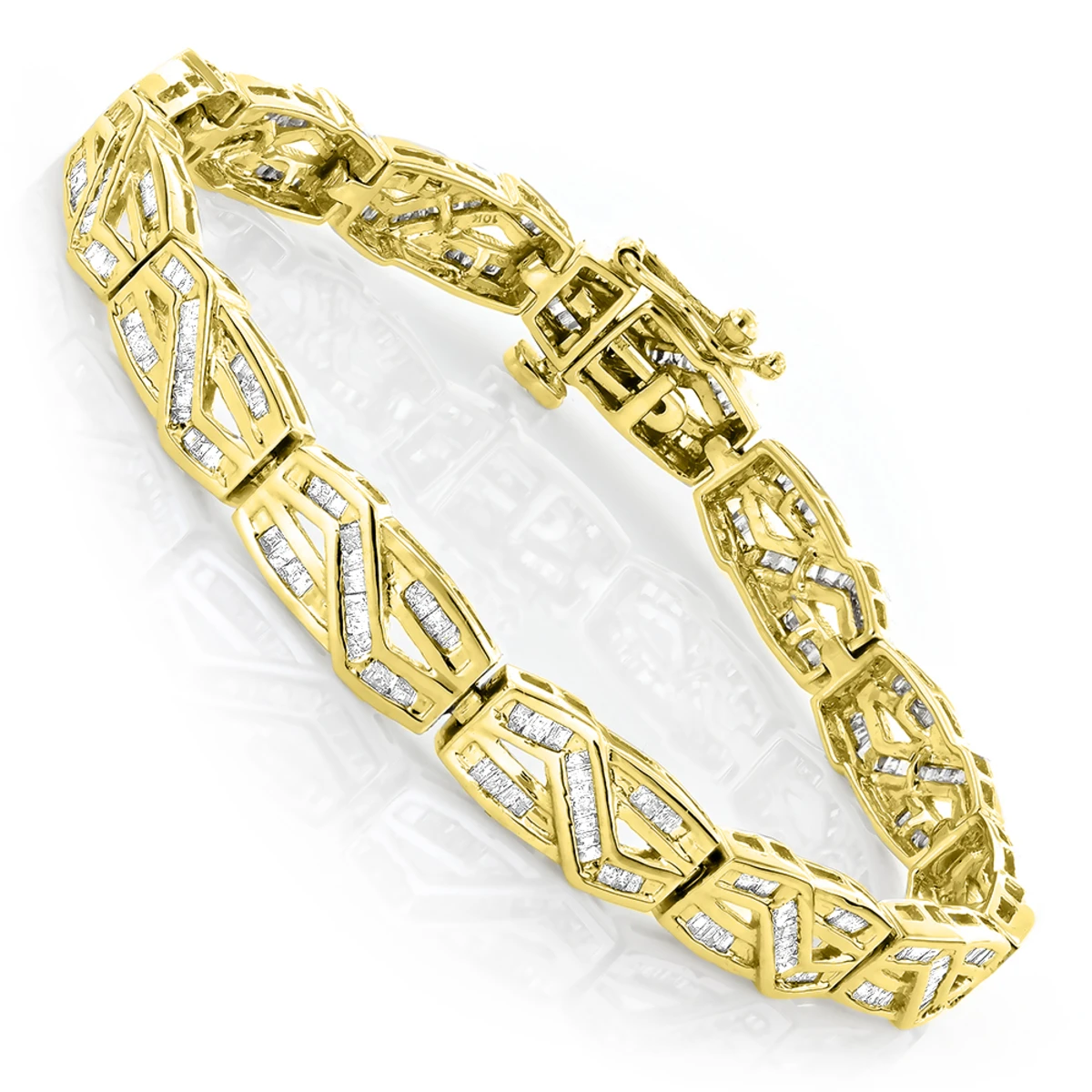 Women's Infinity Baguette Diamond Bracelet 2.84ct 2 Women's Infinity Baguette Diamond Bracelet 2.84ct - Image 2