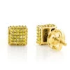 Yellow Diamond Stud Earrings 0.53ct 10K Yellow Gold