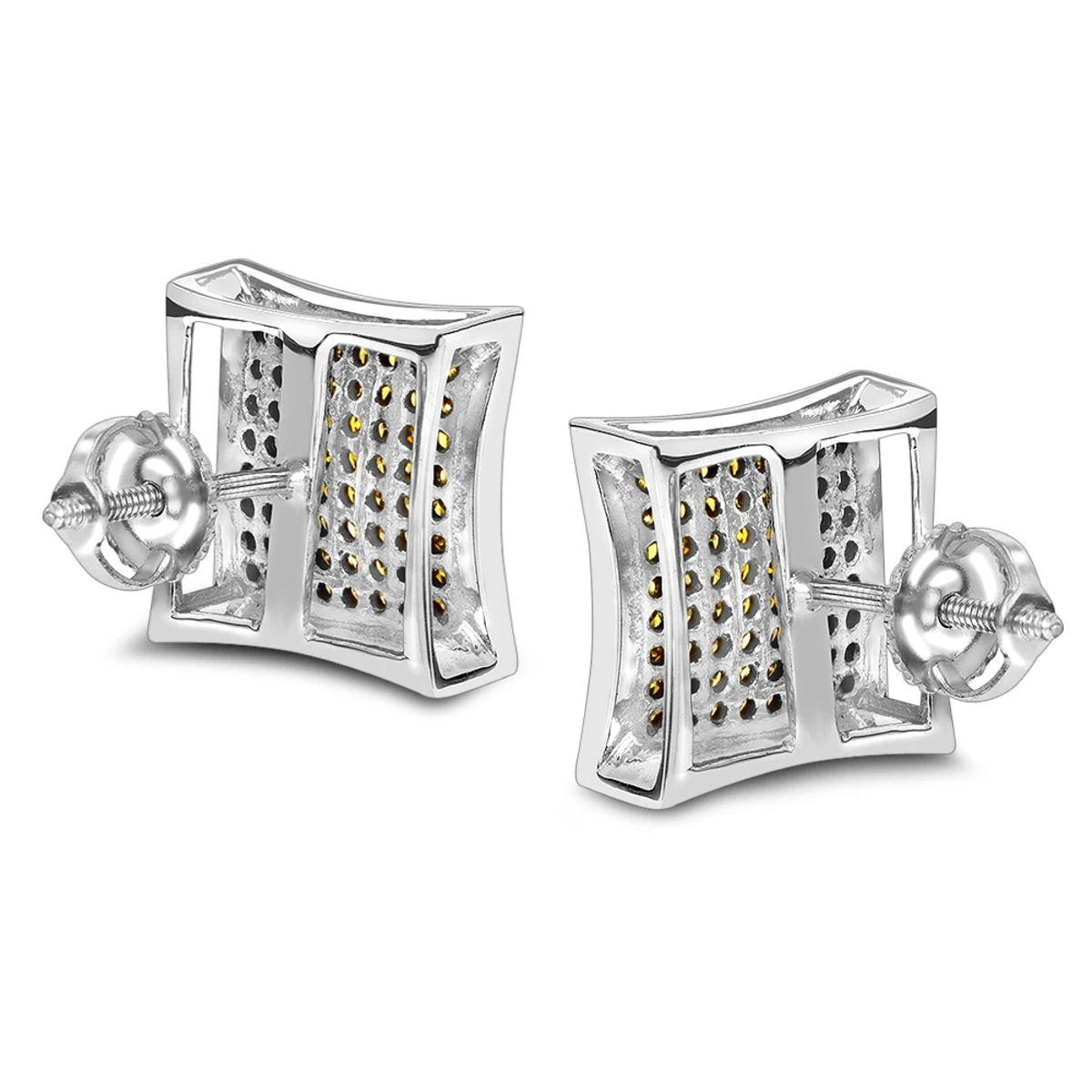 Yellow Diamond Stud Earrings 0.55ct 14K Yellow Gold 4 Yellow Diamond Stud Earrings 0.55ct 14K Yellow Gold - Image 4