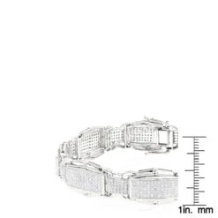 10K White Gold Diamond Bracelet For Men 3.48ct -Urban Jewels Shop yellow gold diamond bracelet 10k 348ct p 43630 rulerwh