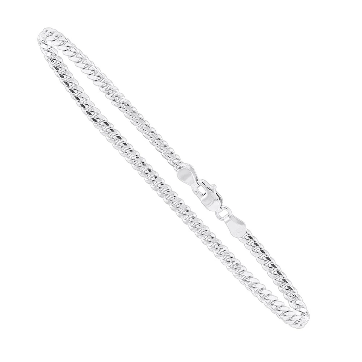 14K Yellow Gold Miami Cuban Link Curb Chain Bracelet 3mm 7.5-9in 2 14K Yellow Gold Miami Cuban Link Curb Chain Bracelet 3mm 7.5-9in - Image 2