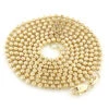 Men's 10K Yellow Gold Moon Cut Bead Chain 2mm; 22-40in