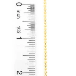 Men's 10K Yellow Gold Moon Cut Bead Chain 2mm; 22-40in -Urban Jewels Shop yellow gold moon cut bead chain 10k 2mm 22 40in 4