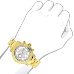 Yellow Gold Plated Luxurman Diamond Watch For Women 0.3ct White MOP Montana -Urban Jewels Shop yellow gold plated luxurman diamond watch for women 03ct white mop montana 3