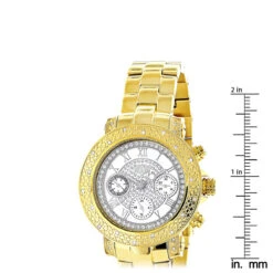 Yellow Gold Plated Luxurman Diamond Watch For Women 0.3ct White MOP Montana -Urban Jewels Shop yellow gold plated luxurman diamond watch for women 03ct white mop montana ruler