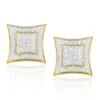 Yellow Gold Plated Silver Diamond Earrings 0.25ct
