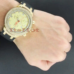 Yellow Gold Tone Joe Rodeo Men's Diamond Watch 2.20ct Master 12 Yellow Gold Tone Joe Rodeo Men's Diamond Watch 2.20ct Master -Urban Jewels Shop yellow gold tone watches joe rodeo mens diamond watch 220ct master 3